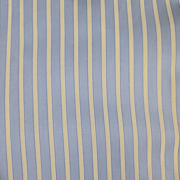 Tommy Hilfiger Blue Yellow Striped Button Up Classic Dress Shirt Size Medium - Picture 4 of 11
